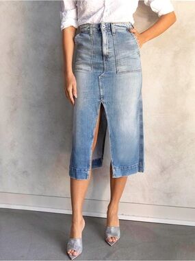 AG Lana Denim Midi Skirt